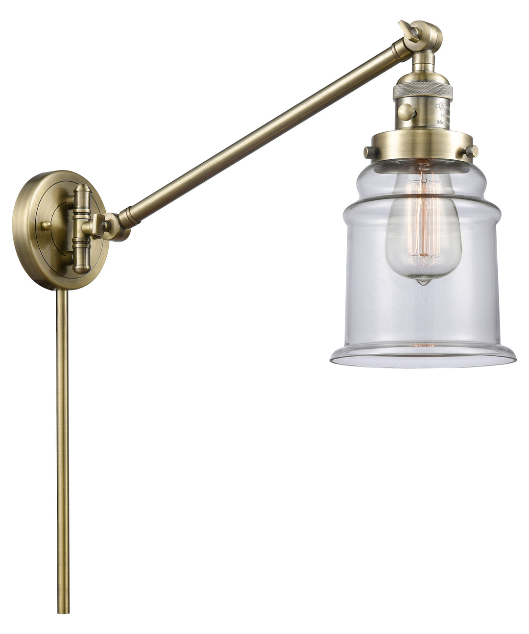 1 Light Vintage Dimmable Led Swing Arm by Innovations Lighting