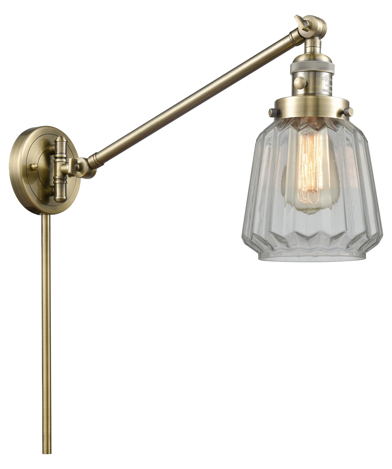 1 Light Vintage Dimmable Led Swing Arm by Innovations Lighting