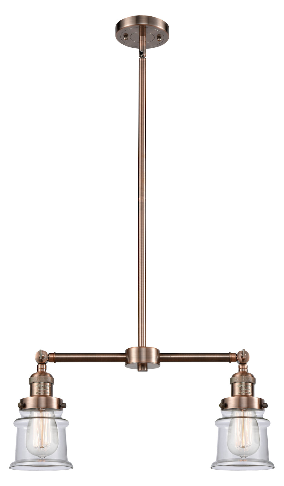 2 Light Vintage Dimmable Led Chandelier by Innovations Lighting