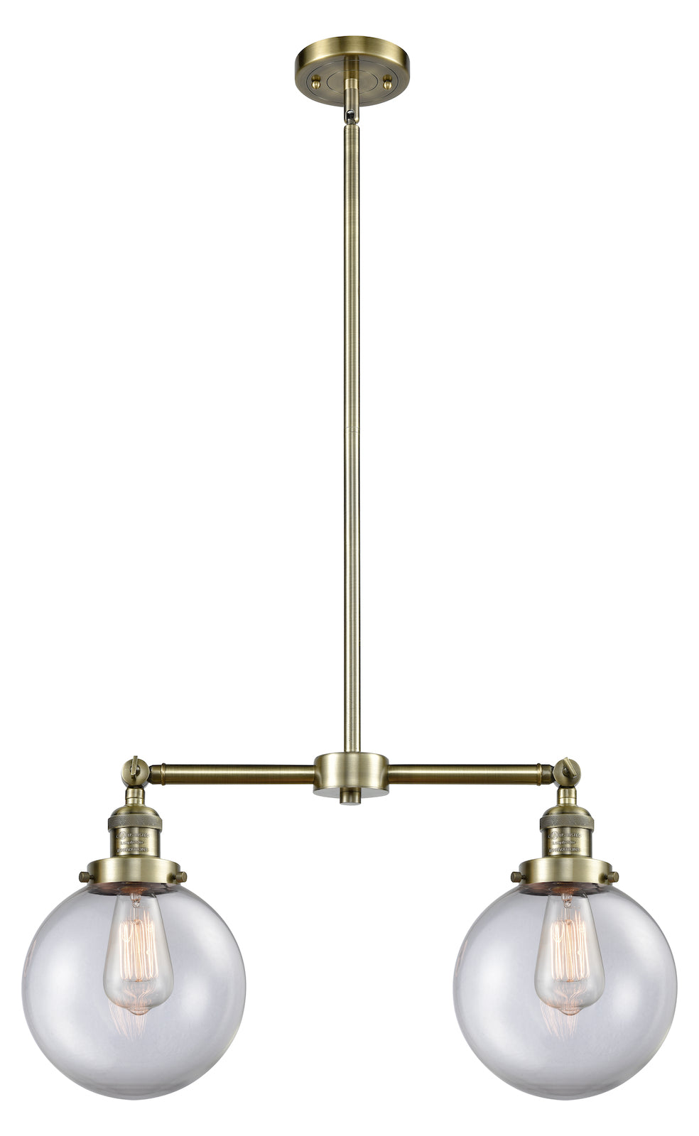 2 Light Vintage Dimmable Led Chandelier by Innovations Lighting