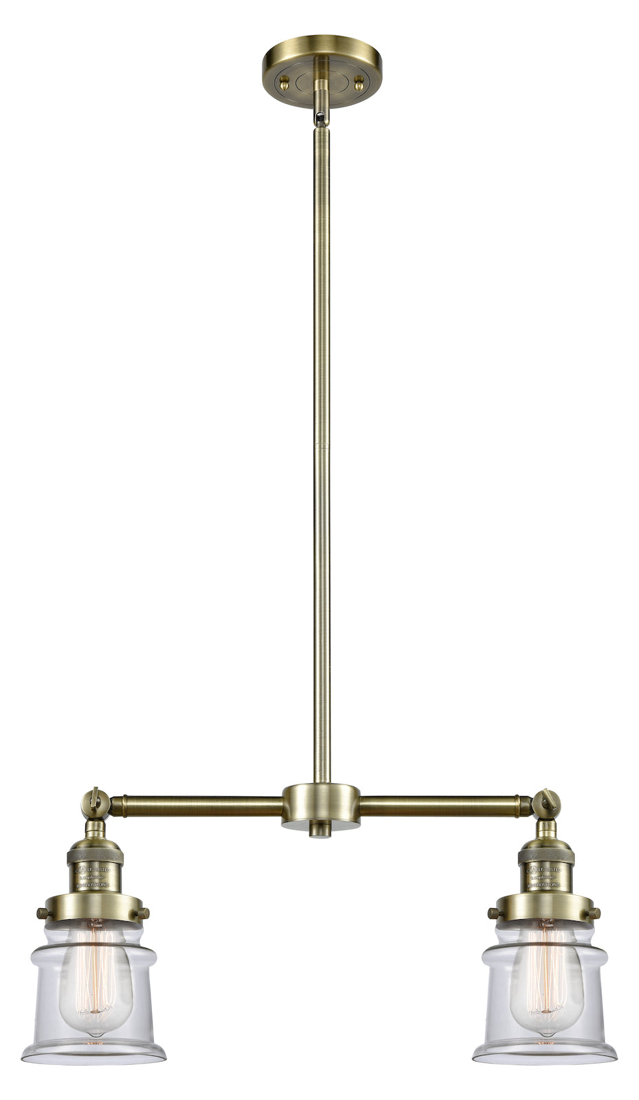 2 Light Vintage Dimmable Led Chandelier by Innovations Lighting