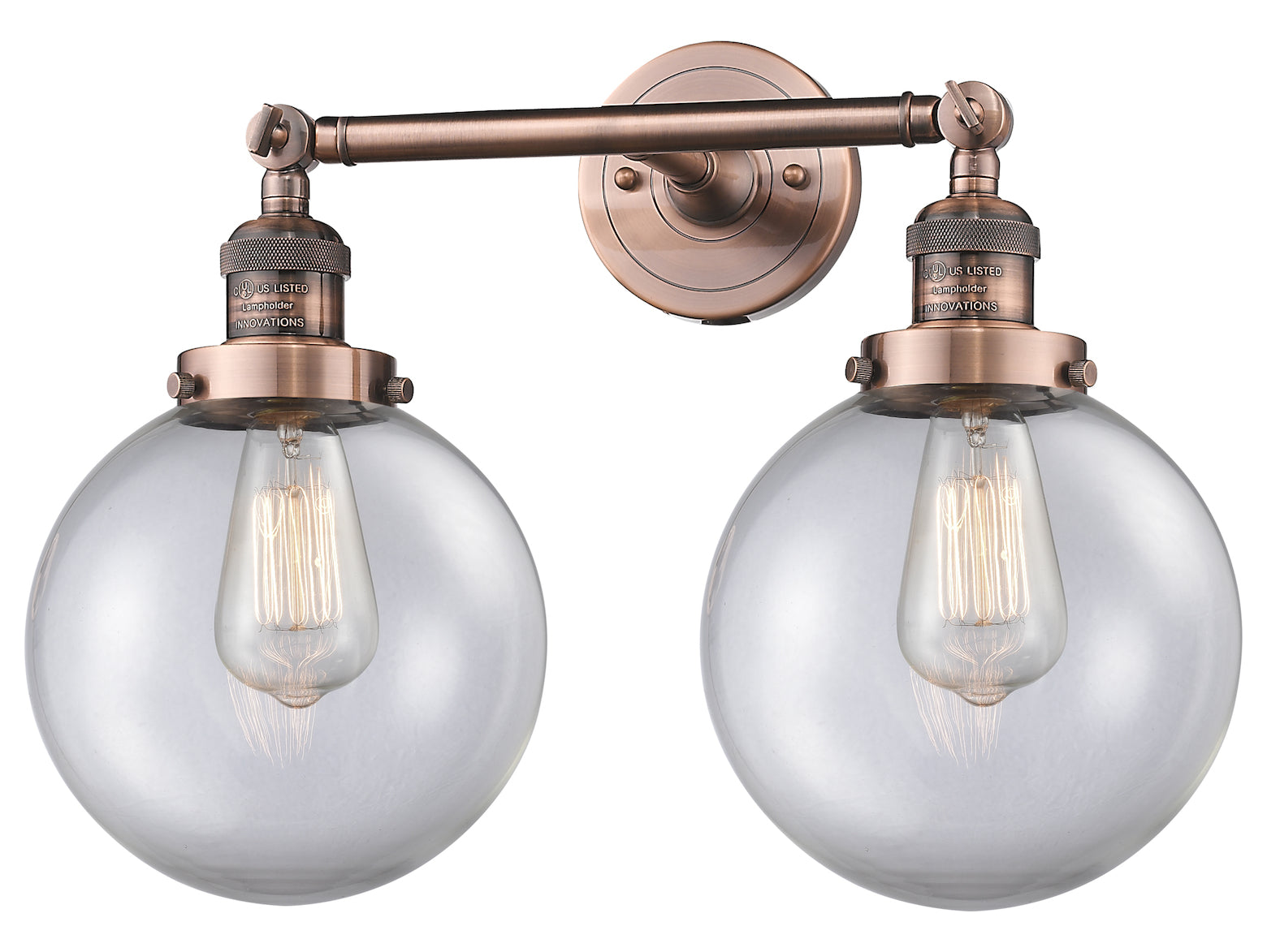 2 Light Vintage Dimmable Led Bathroom Fixture by Innovations Lighting