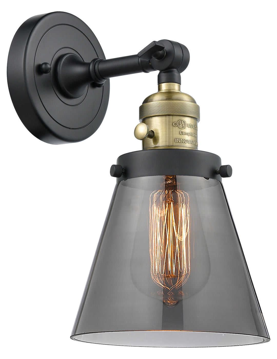 1 Light Vintage Dimmable Led Sconce With A inHigh-Low-Offin Switch. by Innovations Lighting