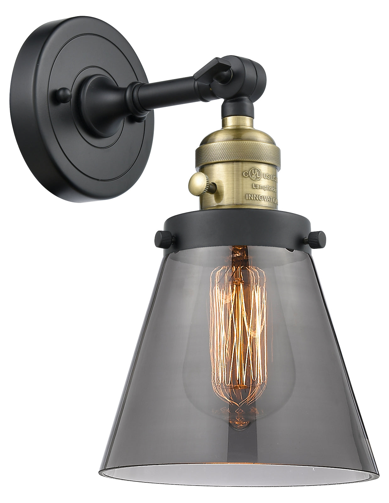 1 Light Vintage Dimmable Led Sconce With A inHigh-Low-Offin Switch. by Innovations Lighting
