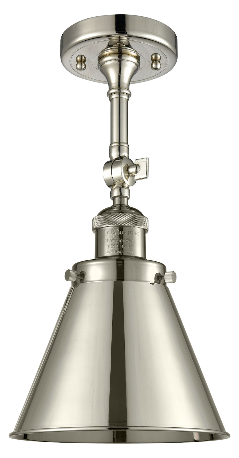 1 Light Vintage Dimmable Led Semi-Flush Mount by Innovations Lighting