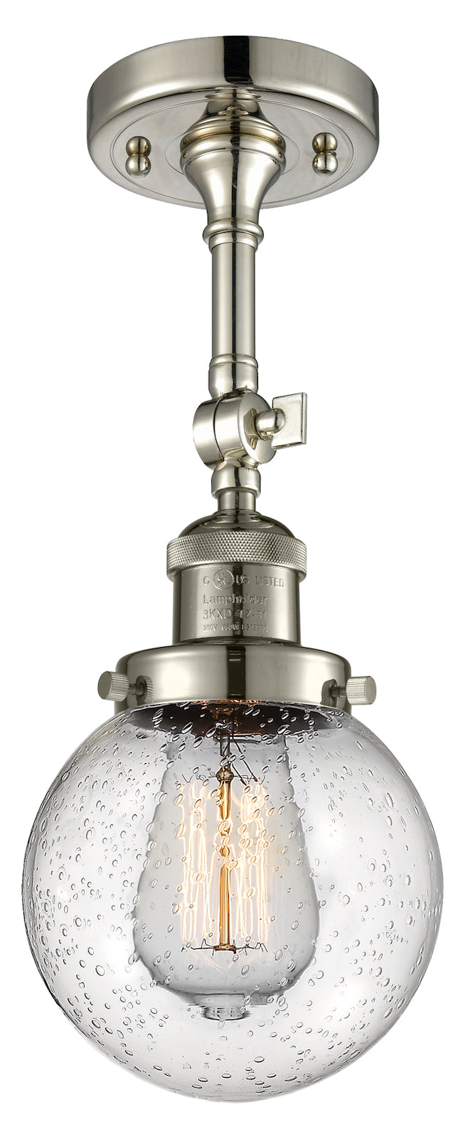1 Light Vintage Dimmable Led Semi-Flush Mount by Innovations Lighting