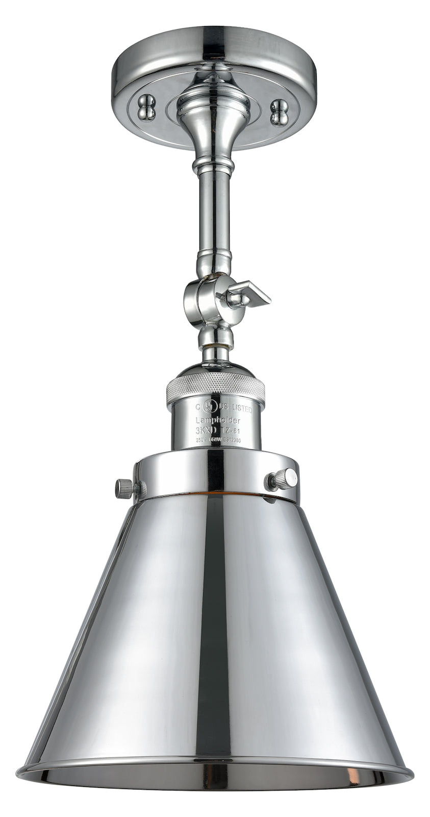 1 Light Vintage Dimmable Led Semi-Flush Mount by Innovations Lighting
