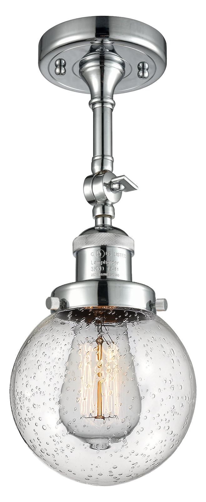 1 Light Vintage Dimmable Led Semi-Flush Mount by Innovations Lighting