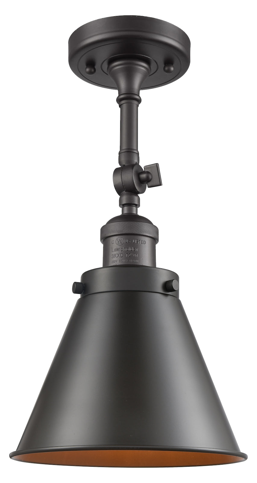 1 Light Vintage Dimmable Led Semi-Flush Mount by Innovations Lighting