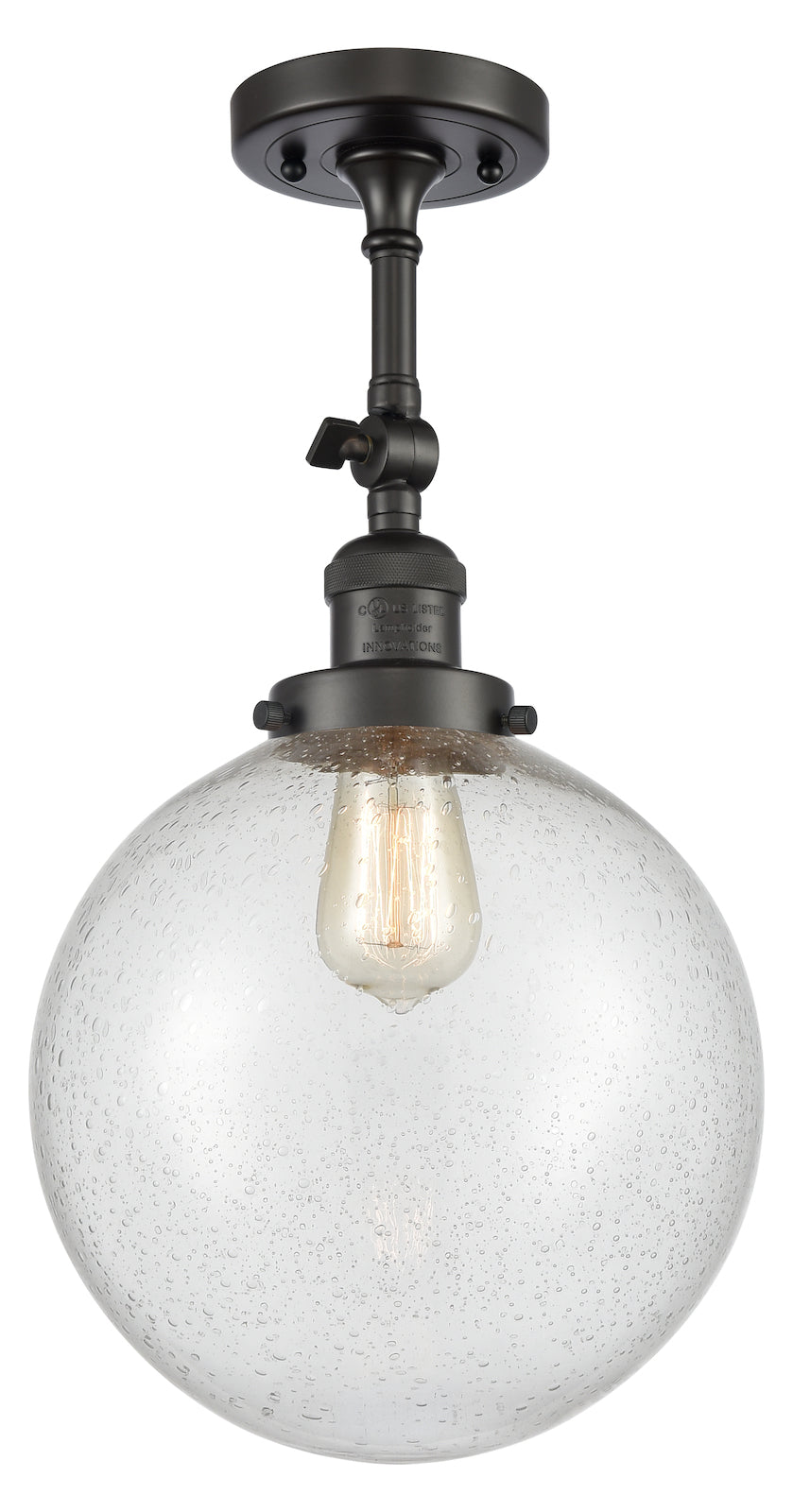 1 Light Vintage Dimmable Led Semi-Flush Mount by Innovations Lighting