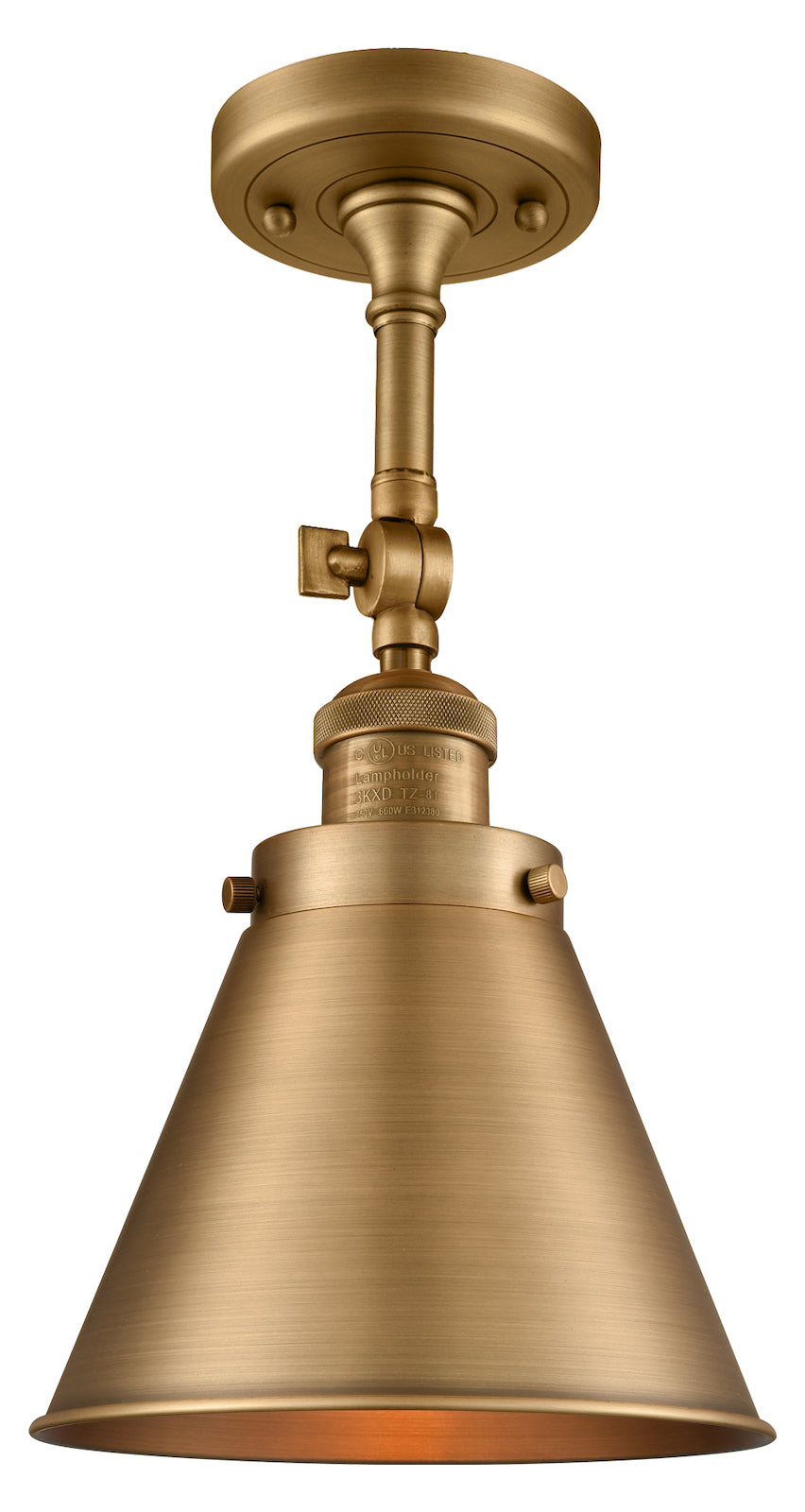 1 Light Vintage Dimmable Led Semi-Flush Mount by Innovations Lighting