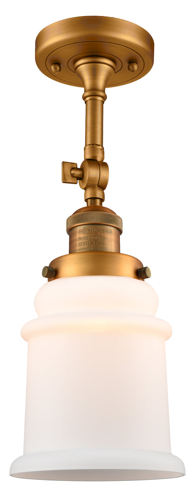 1 Light Vintage Dimmable Led Semi-Flush Mount by Innovations Lighting