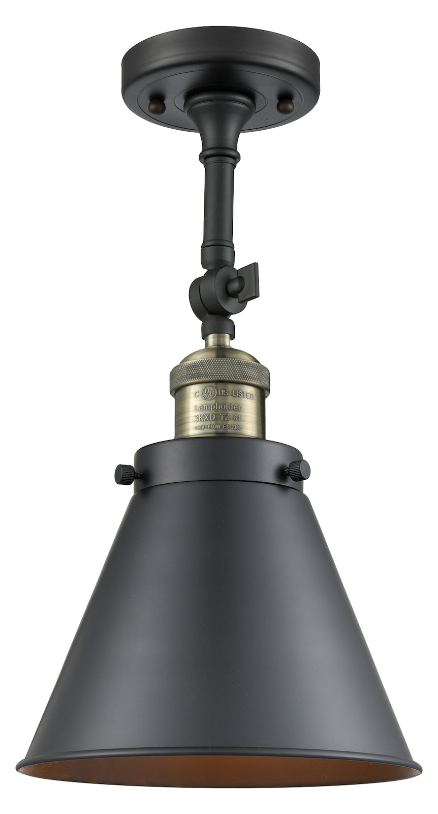 1 Light Vintage Dimmable Led Semi-Flush Mount by Innovations Lighting