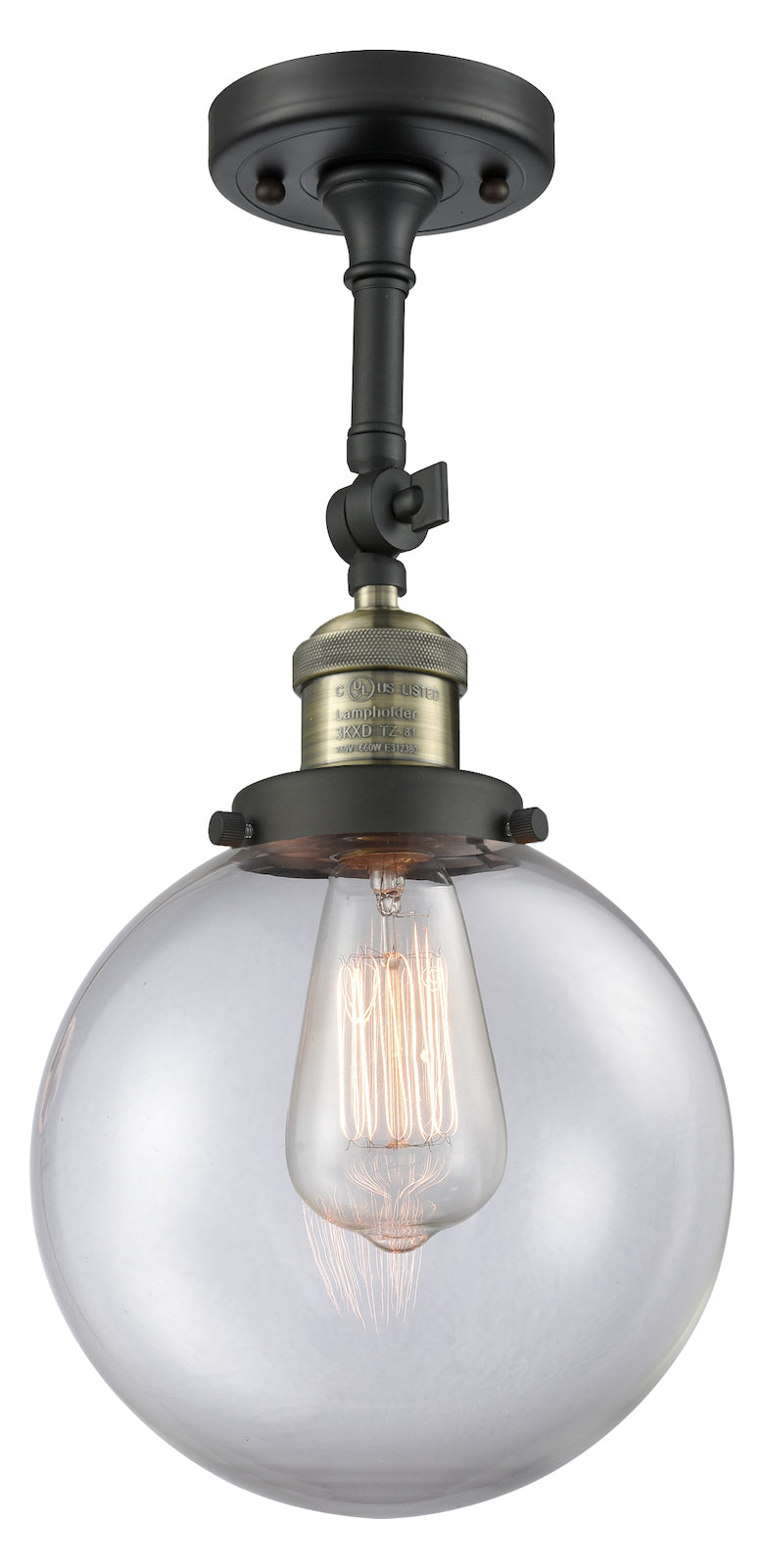 1 Light Vintage Dimmable Led Semi-Flush Mount by Innovations Lighting