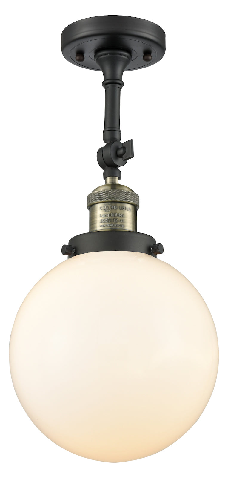 1 Light Vintage Dimmable Led Semi-Flush Mount by Innovations Lighting
