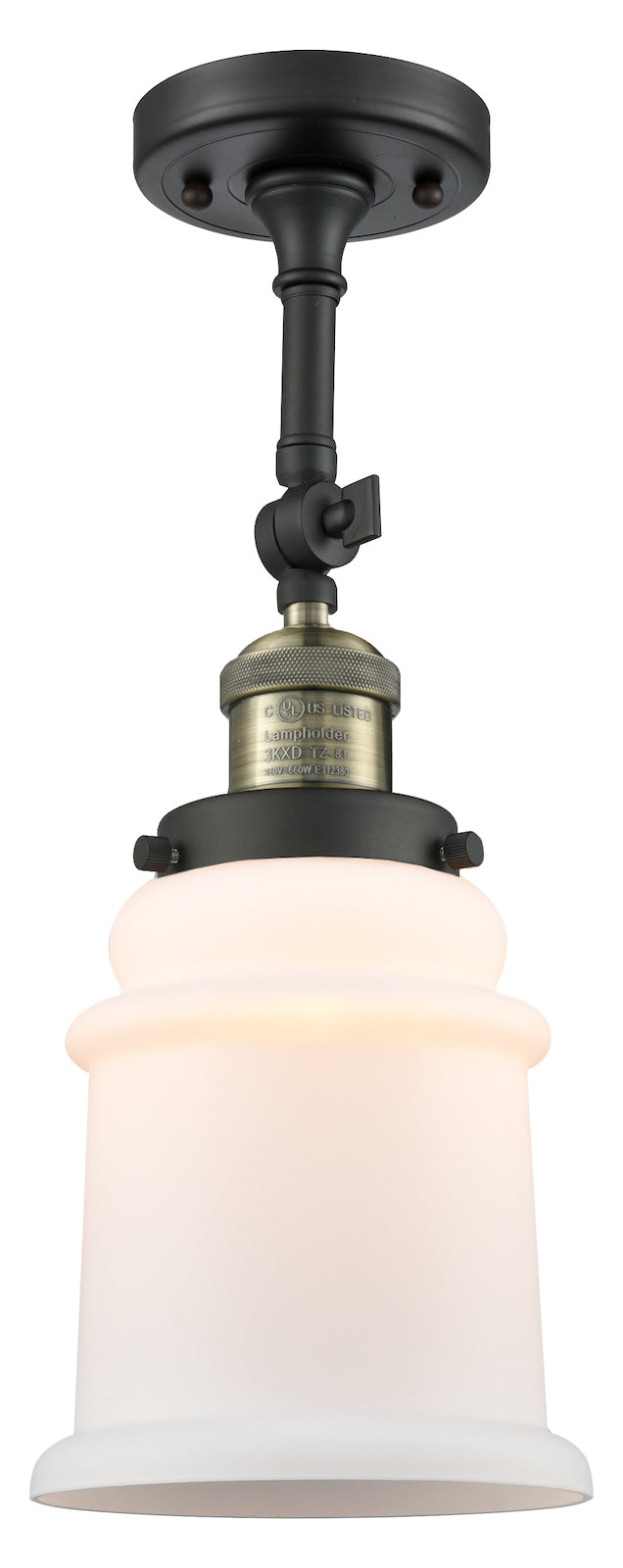 1 Light Vintage Dimmable Led Semi-Flush Mount by Innovations Lighting