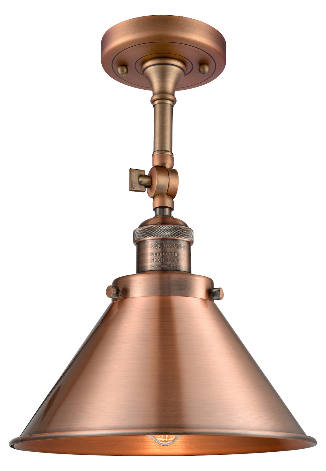 1 Light Vintage Dimmable Led Semi-Flush Mount by Innovations Lighting