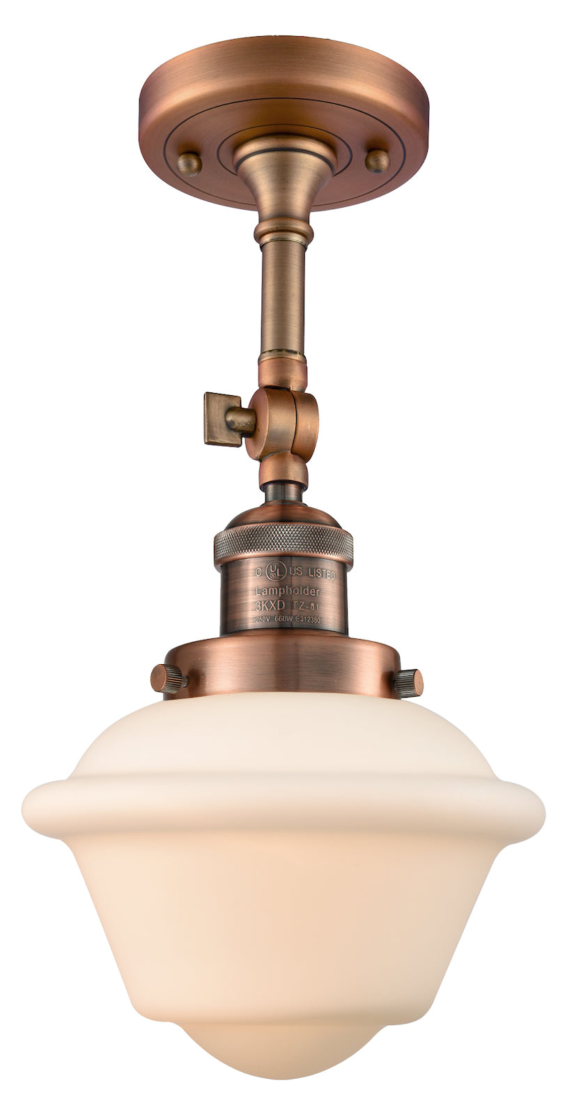 1 Light Vintage Dimmable Led Semi-Flush Mount by Innovations Lighting