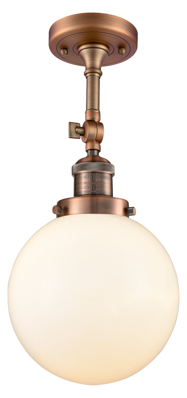 1 Light Vintage Dimmable Led Semi-Flush Mount by Innovations Lighting