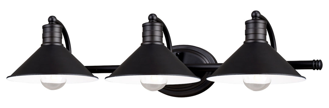 3L Vanity Oil Rubbed Bronze and Matte White by Vaxcel International