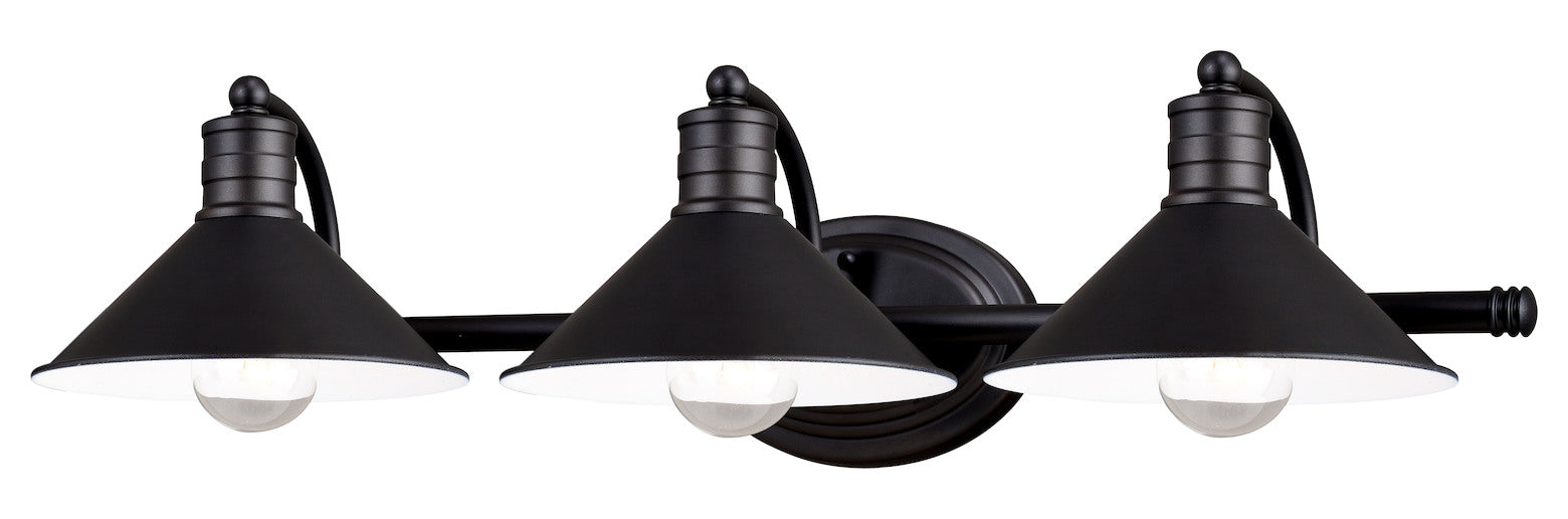 3L Vanity Oil Rubbed Bronze and Matte White by Vaxcel International