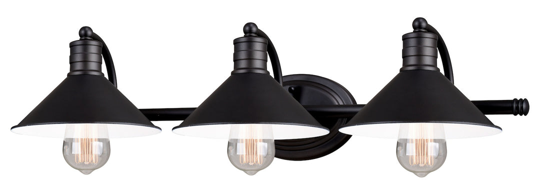 3L Vanity Oil Rubbed Bronze and Matte White