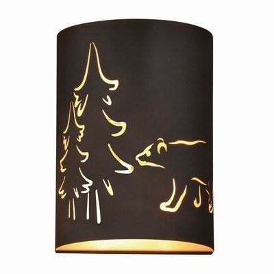 5-in Wall Light Noble Bronze and Brass Gold by Vaxcel International
