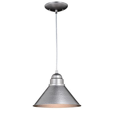 10-in Outdoor Pendant Light Brushed Pewter by Vaxcel International