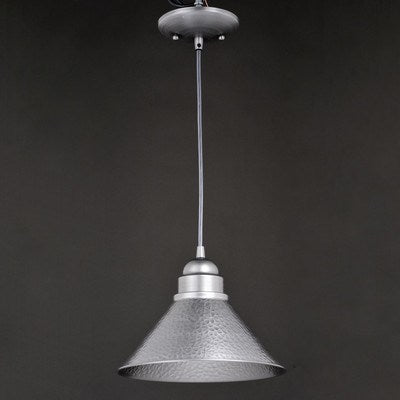 10-in Outdoor Pendant Light Brushed Pewter