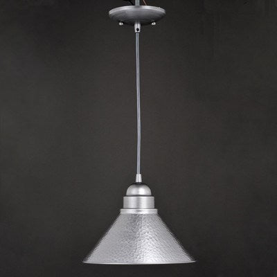 10-in Outdoor Pendant Light Brushed Pewter