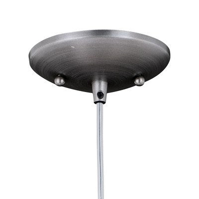 10-in Outdoor Pendant Light Brushed Pewter