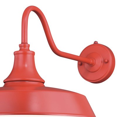 15-in Outdoor Wall Light Red and White