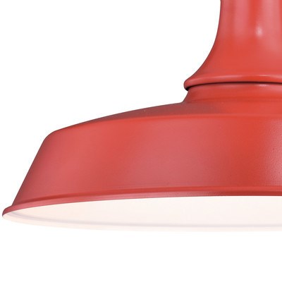 15-in Outdoor Wall Light Red and White