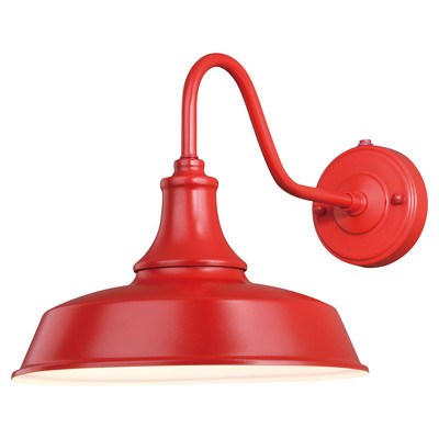 12-in Outdoor Wall Light Red and White by Vaxcel International