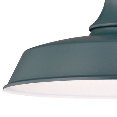 15-in Outdoor Wall Light Hunter Green and White