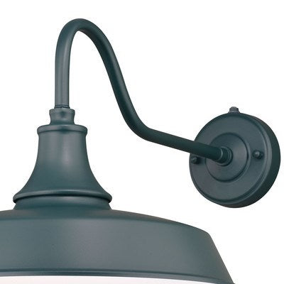 15-in Outdoor Wall Light Hunter Green and White