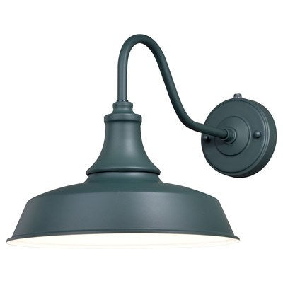 12-in Outdoor Wall Light Hunter Green and White by Vaxcel International