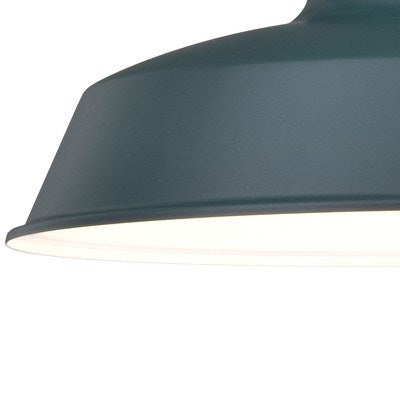 12-in Outdoor Wall Light Hunter Green and White