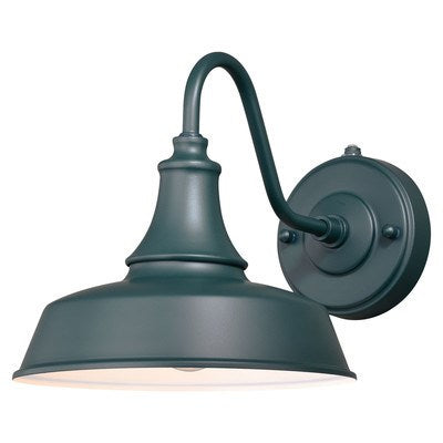 9-in Outdoor Wall Light Hunter Green and White by Vaxcel International