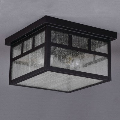 11.5-in Outdoor Flush Mount Ceiling Light Oil Burnished Bronze