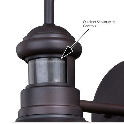 Motion Sensor Dusk to Dawn Outdoor Wall Light Oil Burnished Bronze