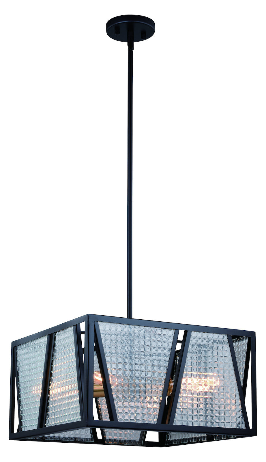 4L Dual Mount Pendant/Semi-Flush Mount Black with Natural Brass by Vaxcel International