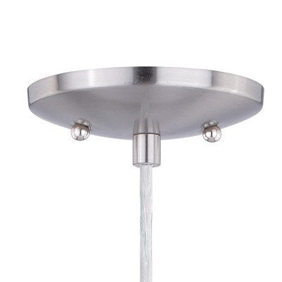 4.75-in Mini Pendant Caribbean Swirl Glass Satin Nickel