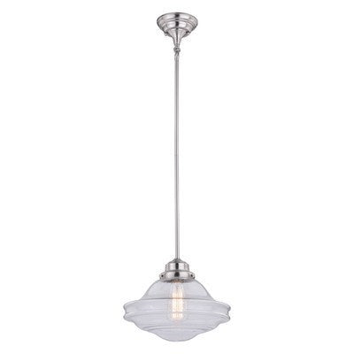 12-in Pendant Clear Glass Satin Nickel by Vaxcel International