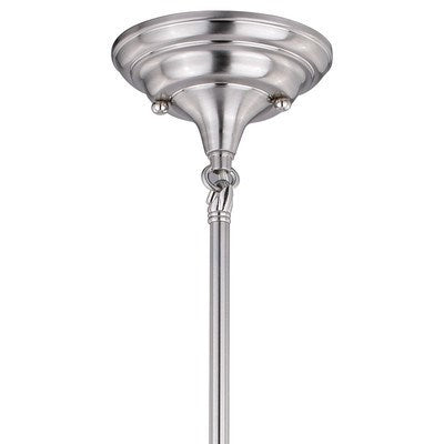 12-in Pendant Clear Glass Satin Nickel