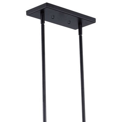 5L Linear Chandelier Black with Natural Brass