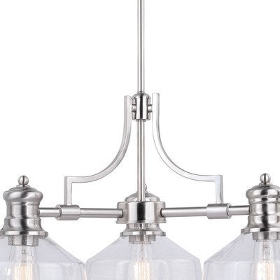 3L Chandelier Satin Nickel