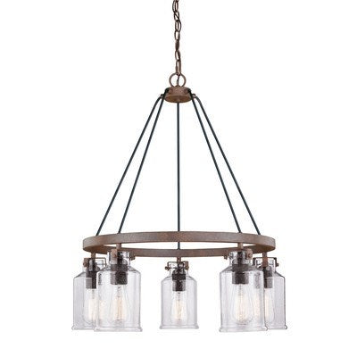 5L Chandelier Textured Rustic Bronze by Vaxcel International