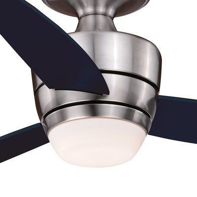 44 in. LED Flushmount DC Ceiling Fan Satin Nickel