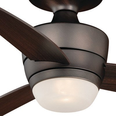 44 in. LED Flushmount DC Ceiling Fan Copper Bronze